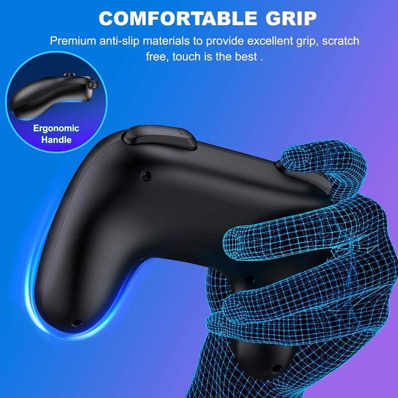 EXTREMECOOL Switch 2 Controller Grip Compatible with Nintendo Switch 2 (2025) for Joycon Controller, Plug and Play Joypad Grip, 2 Pack Joy Con Comfort Grips for Nintendo Switch 2 Accessories Kit Black - Image 3